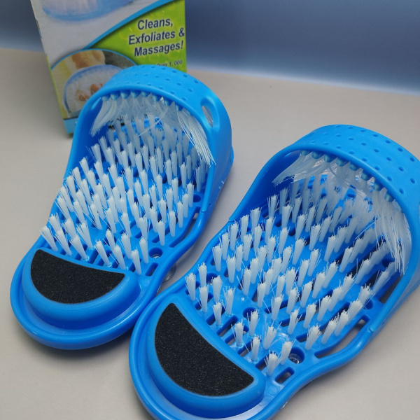 Массажные тапочки - щетки для душа с пемзой 1 шт. Simple Slippers / Щетка - массажер для ног